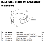 Complete Assemblies-BLACK KNIGHT SOR (Stern) Ball guide assembly #8