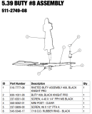 Playfield Plastics-BLACK KNIGHT SOR (Stern) Plastic assembly #8