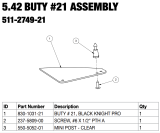 -BLACK KNIGHT SOR (Stern) Plastic assembly #21