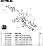 Switches-Switch 3 bank inline assembly