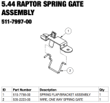JURASSIC PARK PRO (Stern) Raptor spring gate bracket