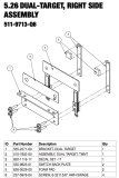 Complete Assemblies-TEENAGE TURTLES (Stern) Dual target assembly right