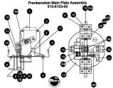 Armatures & Shafts-FRANKENSTEIN (Sega) Square shaft & bracket assembly