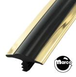 T Molding - 3/4 inch gold with black center - per foot