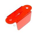 Lane guide 2-1/8 inch red trans double