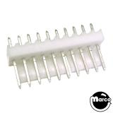 Connector 10 pin male header with .100 inch spacing with loc