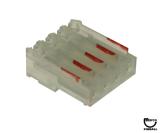 Connector - IDC red 4r mt/end 22/156