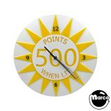 Pop Bumper Cap Wall Clock YELLOW