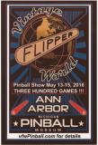 Novelties & Gifts-Postcard - Ann Arbor Pinball Show 2016