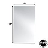 Cabinet-Glass playfield 21 x 43 x 3/16 inch standard