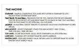 TIME MACHINE (Data East) Score card