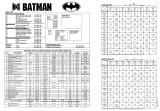 Score / Instruction Cards-BATMAN (Data East) Backbox tech chart