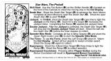 STAR WARS (Data East) Score cards