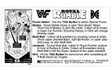 Score / Instruction Cards-WWF ROYAL RUMBLE (Data East) Score card