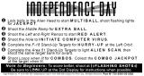 INDEPENDENCE DAY (Sega) Score Cards