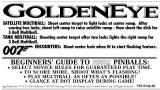 GOLDENEYE (Sega) Score card