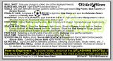 Score / Instruction Cards-STRIKER XTREME (Stern) Card Instructions