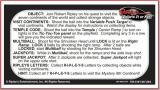 RIPLEY'S (Stern) Card Instructions