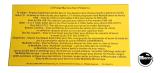 CSI (Stern) Score cards French