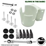 Pin-Buddy&trade; Cup Holder Install Kit - GLOW IN THE DARK