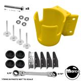 Pin-Buddy&trade; Cup Holder Install Kit - YELLOW
