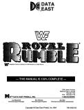 -WWF ROYAL RUMBLE (Data East) Manual - Original