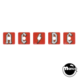 Stickers & Decals-AC/DC PRO/PRE/LE (Stern) 5pc ACDC Target Decals