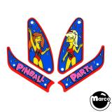 Playfield Plastics-SIMPSONS PINBALL PARTY (Stern) Easy break plastic set