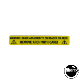 Stickers & Decals-Warning Decal - Bottom Arch - QR Reader