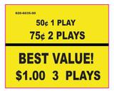 Decal - Best Value $1.00 3 Plays