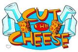 -CUT THE CHEESE (Sega) Cabinet decal left