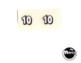Stickers & Decals-MONOPOLY MEGA JACKPOT (Stern) Number value 10 decal