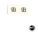 -MONOPOLY MEGA JACKPOT (Stern) Number value 12 decal