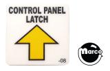 Arches / Aprons / Gauge Covers-SIMPSONS KOOKY CARNIVAL (Stern) control panel latch decal