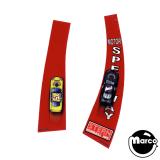 Ramp decal set for STERN NASCAR LE pinball machines.