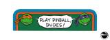 -TEENAGE TURTLES (Data East) Pinball Topper