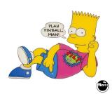 Pinball Toppers-SIMPSONS (Data East) Backbox Bart pinball topper