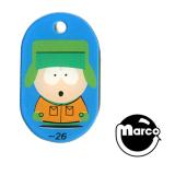 Playfield Plastics-SOUTH PARK (Sega) Plastic Key Fob KYLE