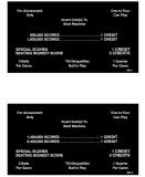 Score / Instruction Cards-ANDROMEDA (Game Plan) Score cards (4)