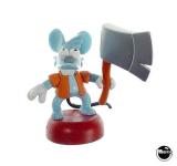 Molded Figures & Toys-SIMPSONS PINBALL PARTY Itchy w/axe