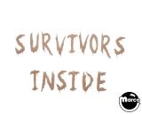 Other Playfield Parts-WALKING DEAD (Stern) Survivors Inside sign mod