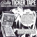 Bally Bingo-TICKER TAPE