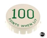 Pop bumper cap GTB "100 Pts W/Lit" green