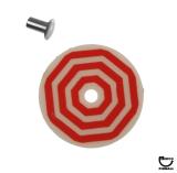 Target face - octogon bullseye white/red