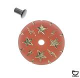 Target face - round stars & bolts purple/gold