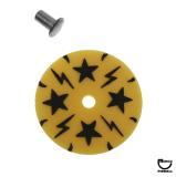 Target face - round stars & bolts yellow/black