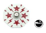 Target face - octagon stars & bolts white/red