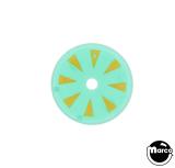Target face - round spokes green/yellow
