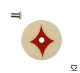 Target face - round diamond white/red