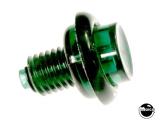 Buttons - Flipper-Pushbutton 1-1/8 inch green transparent